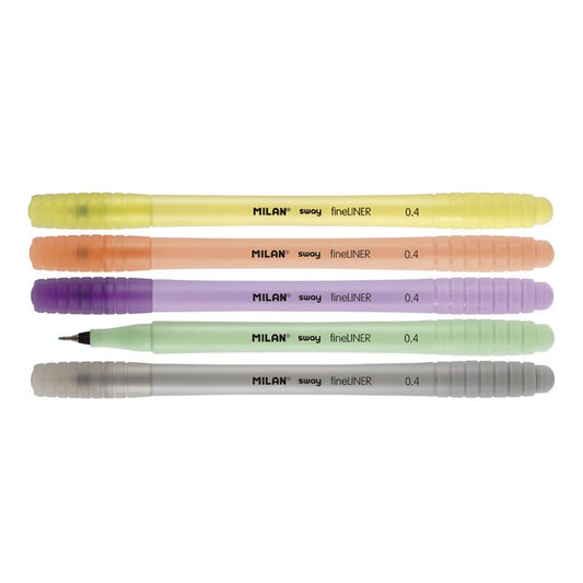 Pastel Fine Tip Fineliners 0.4mm - Set of 5