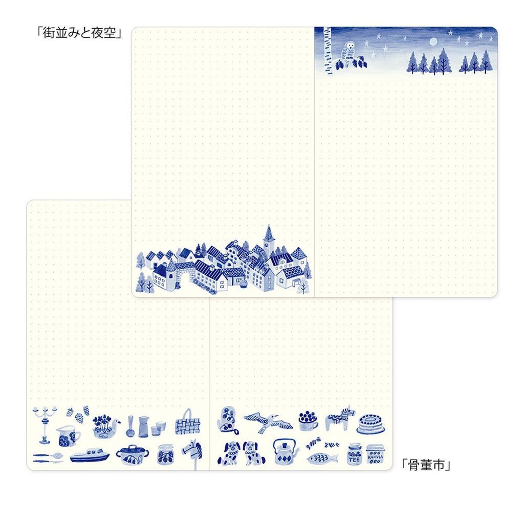 Yuru Log Notebook B6 - Blue Nordic