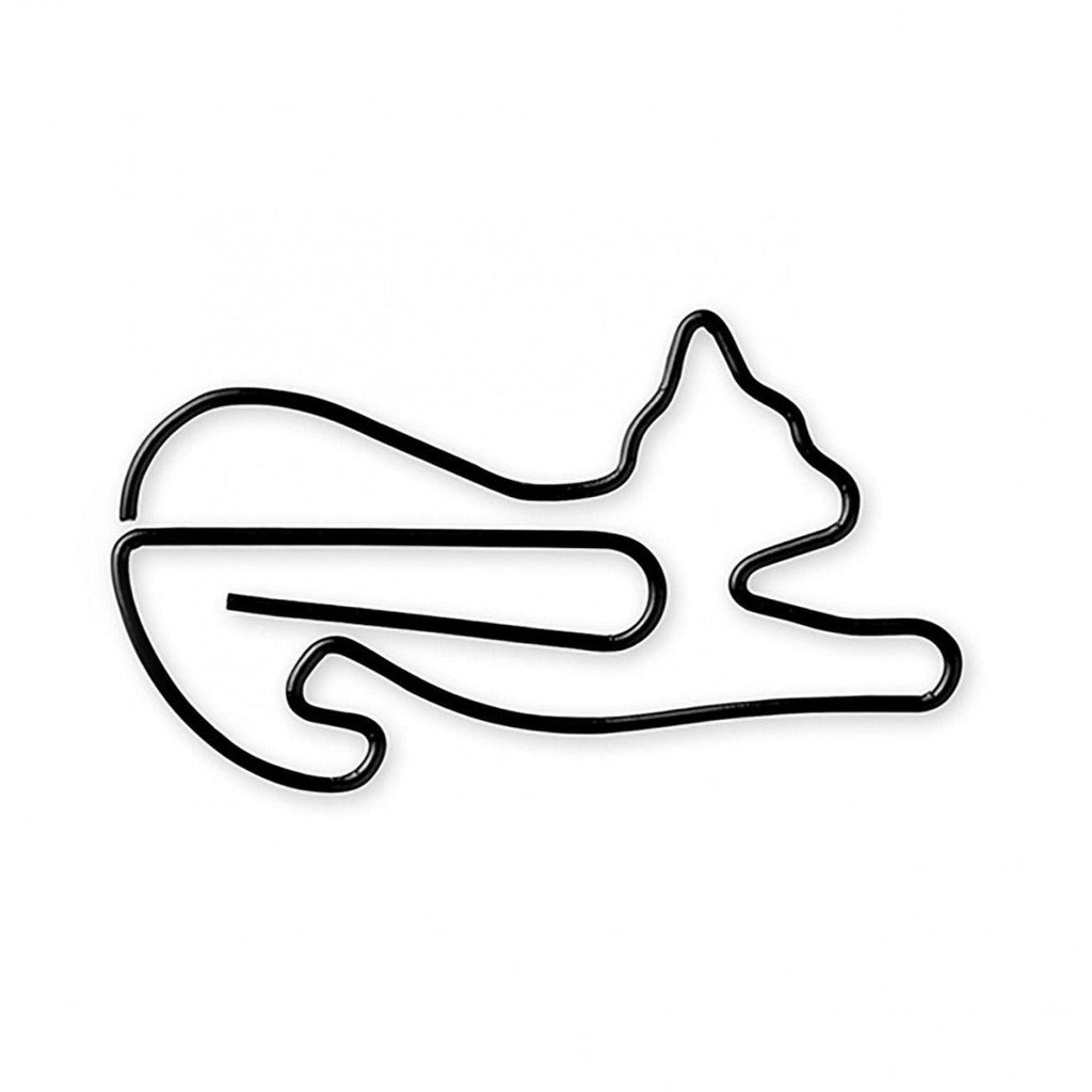Midori D-Clips stretching cat paper clips