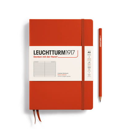 Leuchtturm1917 A5 Hardcover Notebook in Fox Red
