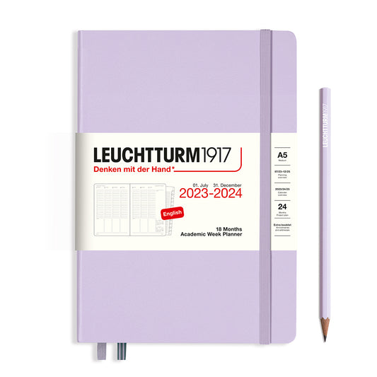 Leuchtturm1917 A5 Hardcover 2023-2024 Academic Weekly Planner in Lilac