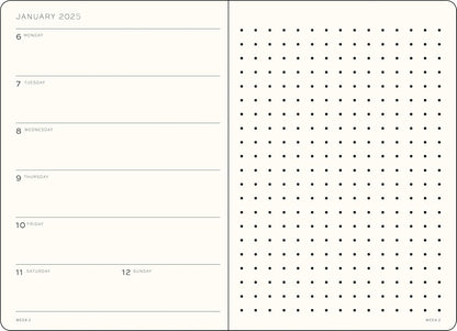 Leuchtturm1917 2025 A5 Weekly Planner & Dot Grid Notebook