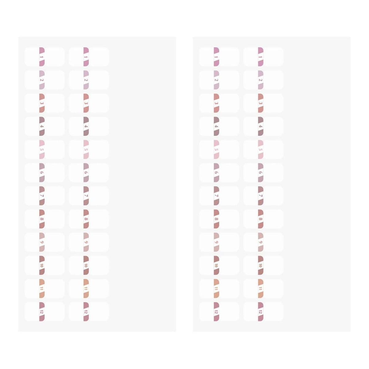 Numbered Index Labels (Small)