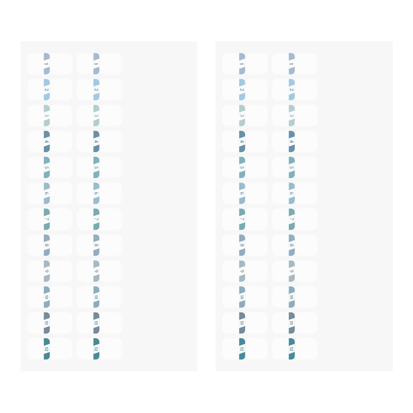 Index Labels 48 Pieces