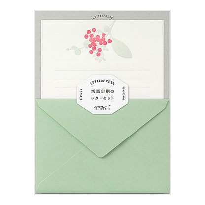 Letter Pressed Berry Bouquet Letter Writing Set