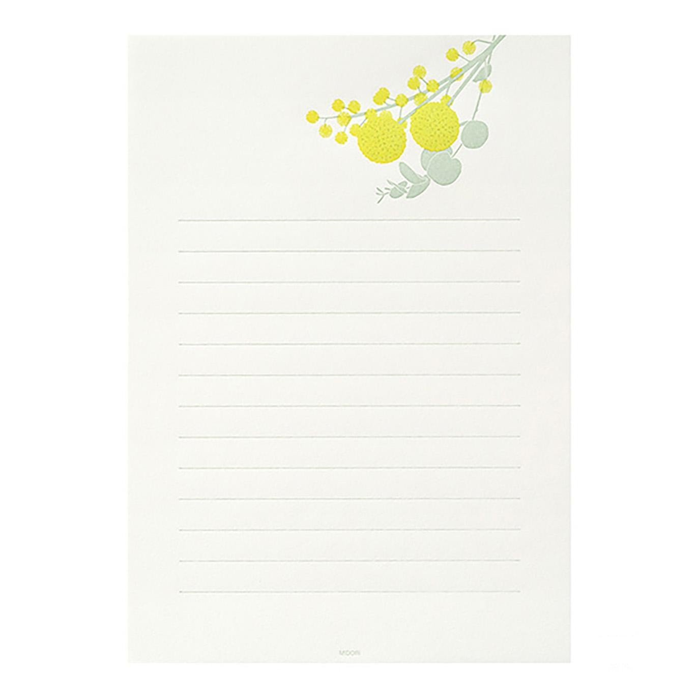 Letter Pressed Lemon Bouquet Letter Writing Set