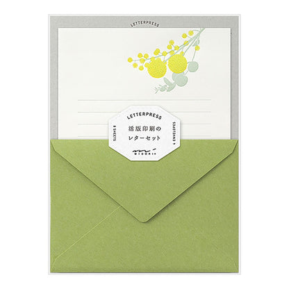 Letter Pressed Lemon Bouquet Letter Writing Set