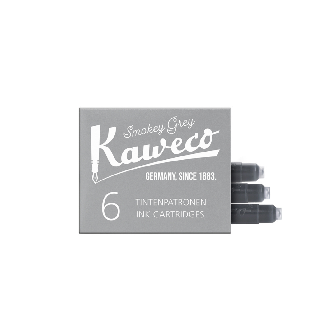 Kaweco Ink Cartridges 6-Pack Smokey Grey