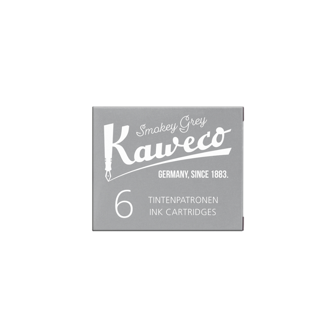 Kaweco Ink Cartridges 6-Pack Smokey Grey