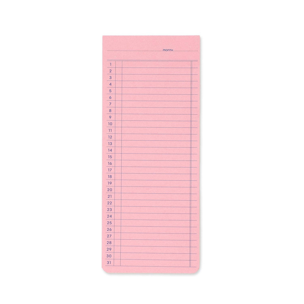 Sticky Memo Pad - Monthly