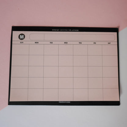 Sticky Monthly Planner - Pink [SAMPLE]