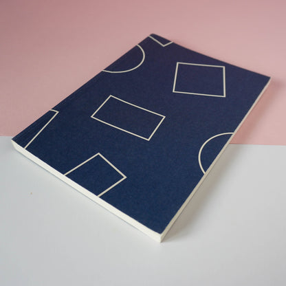 Layflat Weekly Planner in Navy Shapes [SAMPLE]