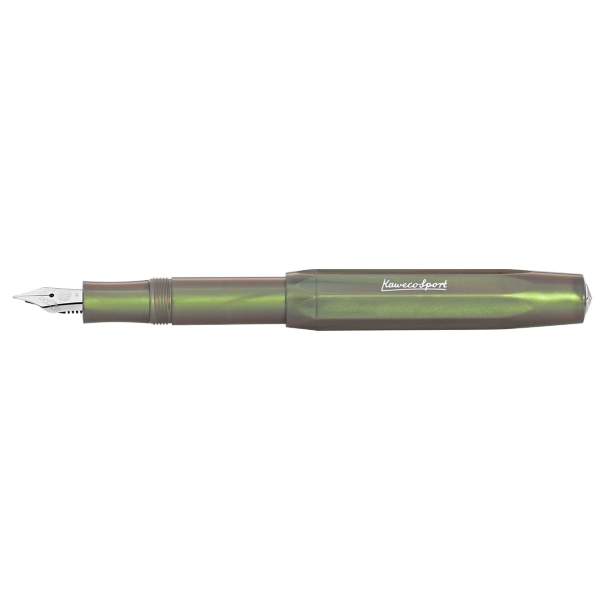 Kaweco Lunar Sport Fountain Pen Shadow Green open