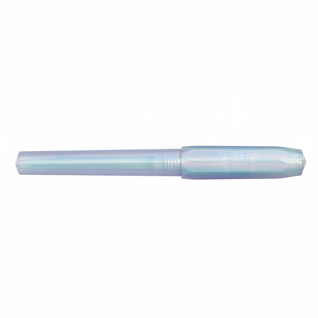 Iridescent pen on a white background