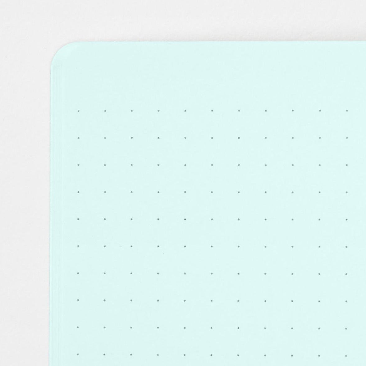 Midori A5 blue notebook dot grid page detail