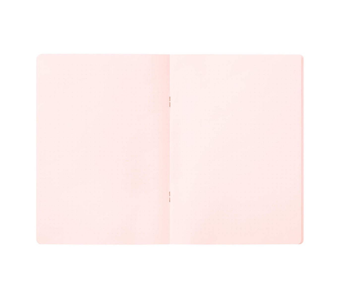 Midori A5 pink dot grid notebook cover close-up