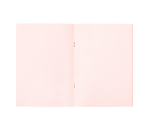 Midori A5 pink dot grid notebook cover close-up