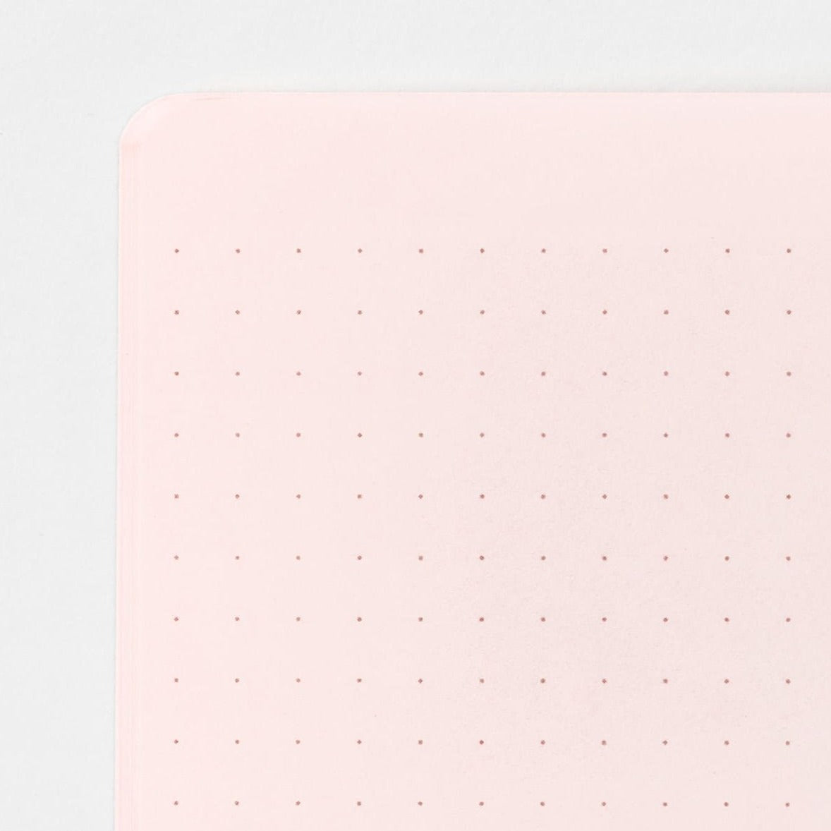 Midori A5 pink notebook dot grid page detail