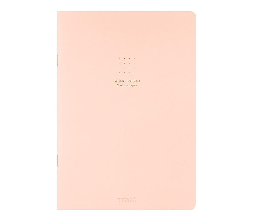 Midori A5 dot grid notebook in pink product photo