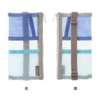 Midori blue book band pen case lifestyle flat lay