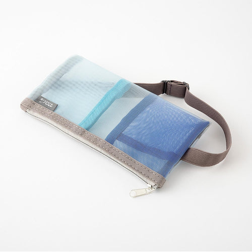 Midori book band pen case in blue product photo