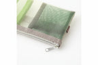 Midori book band pen case green showing pen holder detail