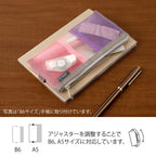 Midori book band pen case pink close-up of band