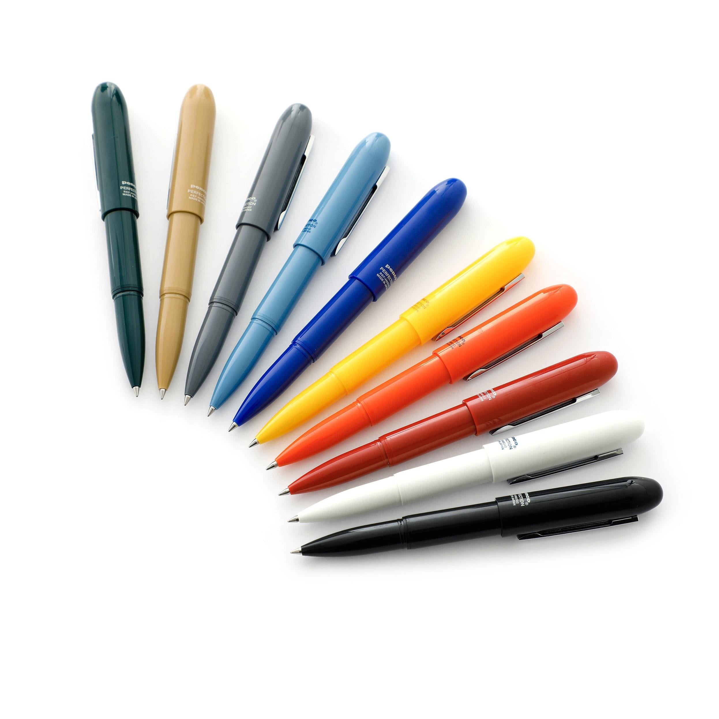 Penco bullet ballpoint pen in olive green colour