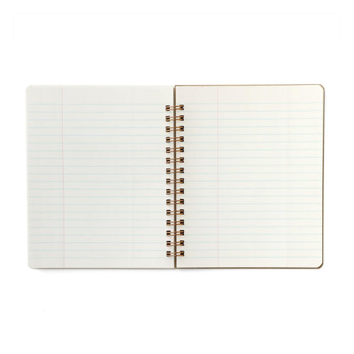 Penco yellow composition book open showing lined pages
