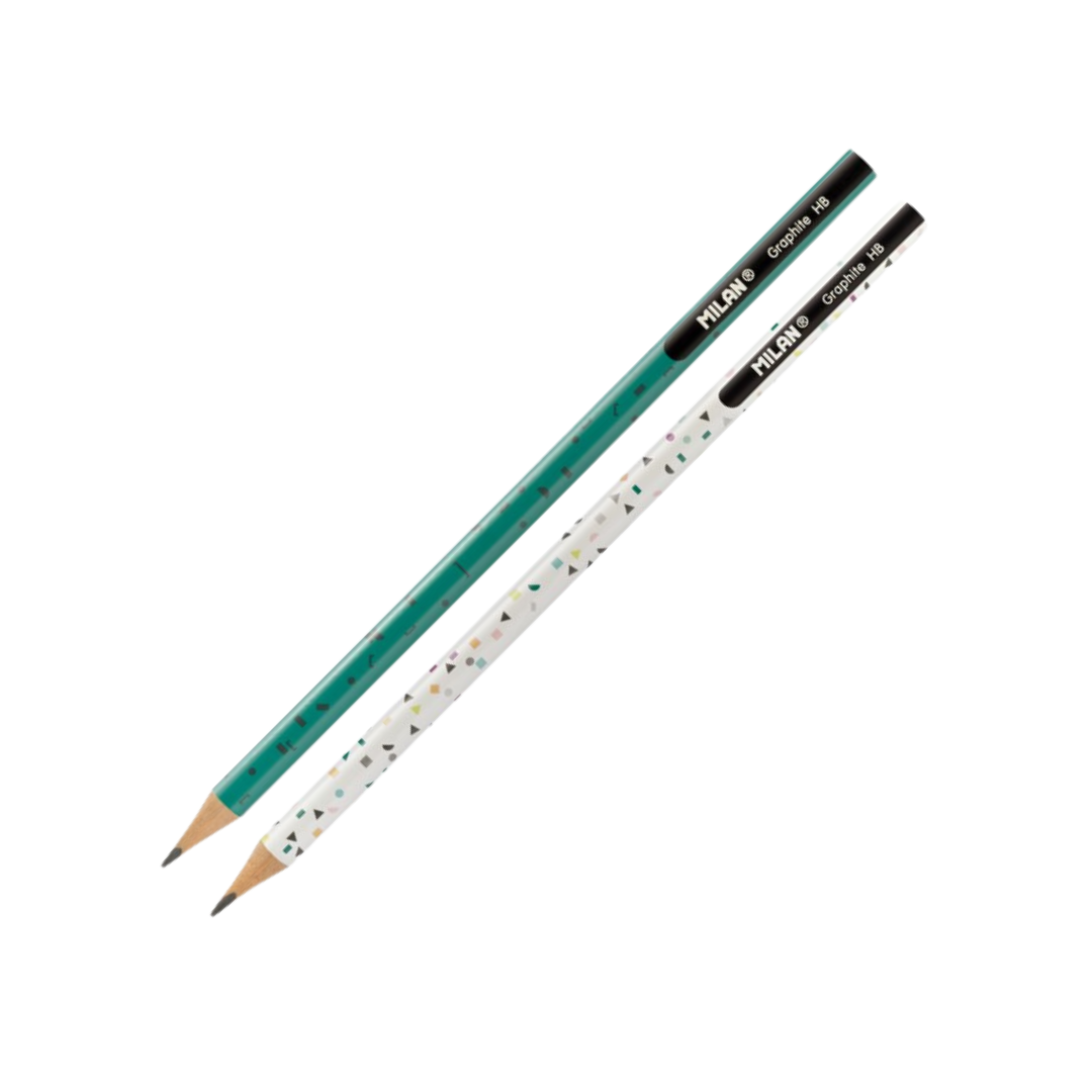 Milan confetti pencils both colours flat lay