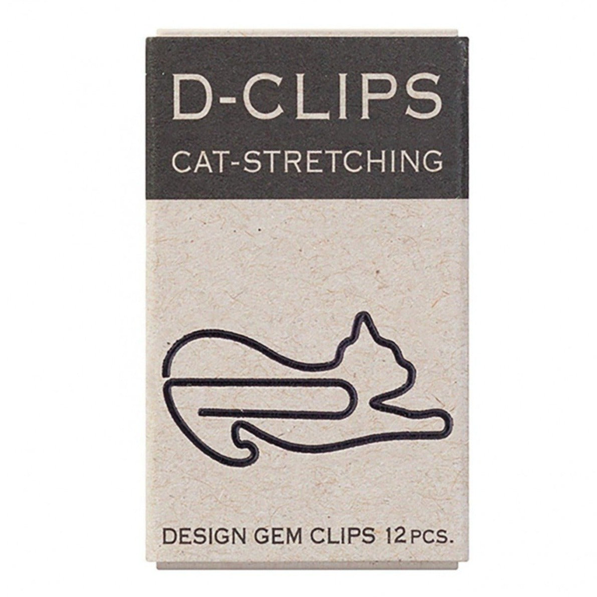 Midori D-Clips stretching cat paper clips