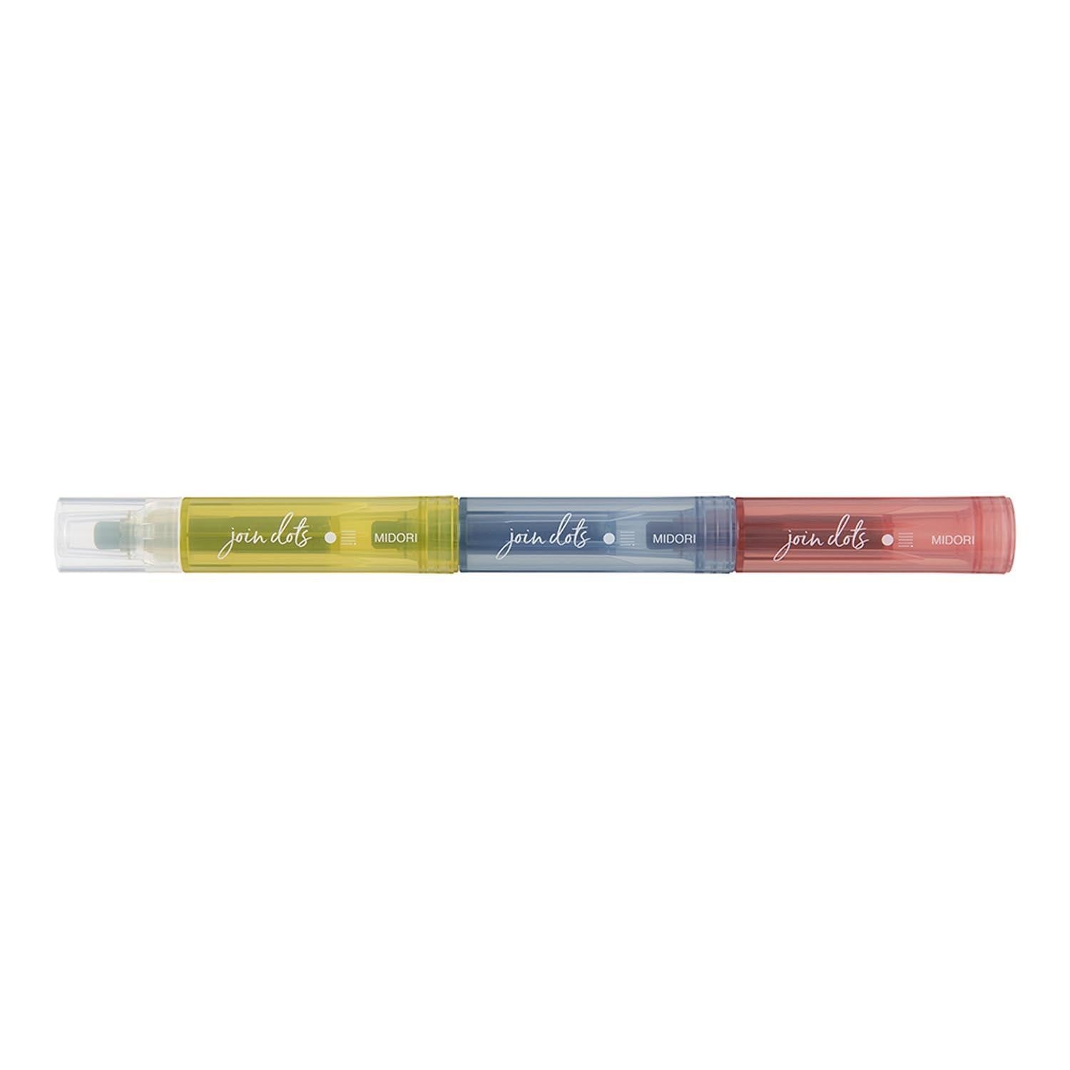 Midori dot highlighter dusty in use on notebook