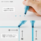 Midori pastel dot highlighter lifestyle stationery shot