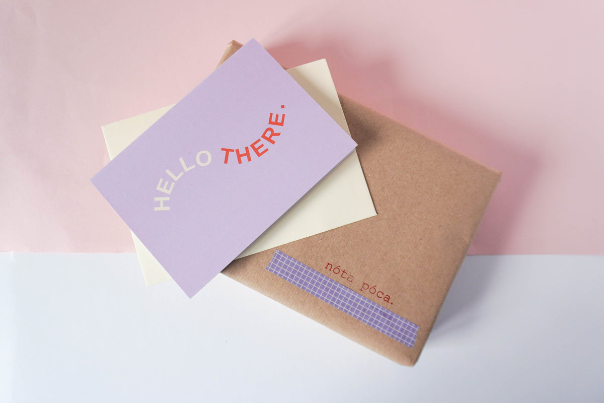 nóta póca gift wrapping service with tissue paper and ribbon