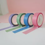 nóta póca grid washi tape bundle contents laid flat