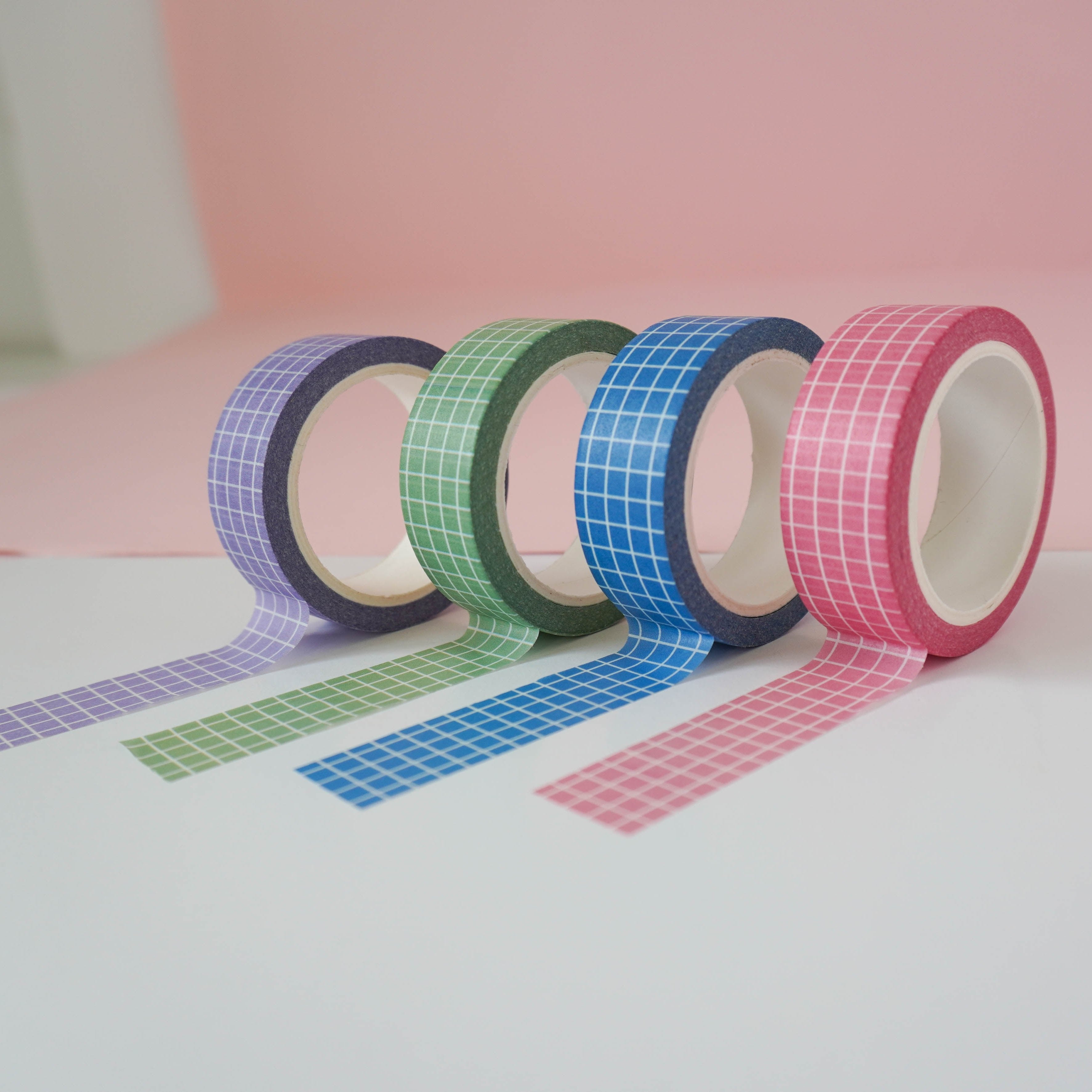 nóta póca grid washi tape bundle contents laid flat
