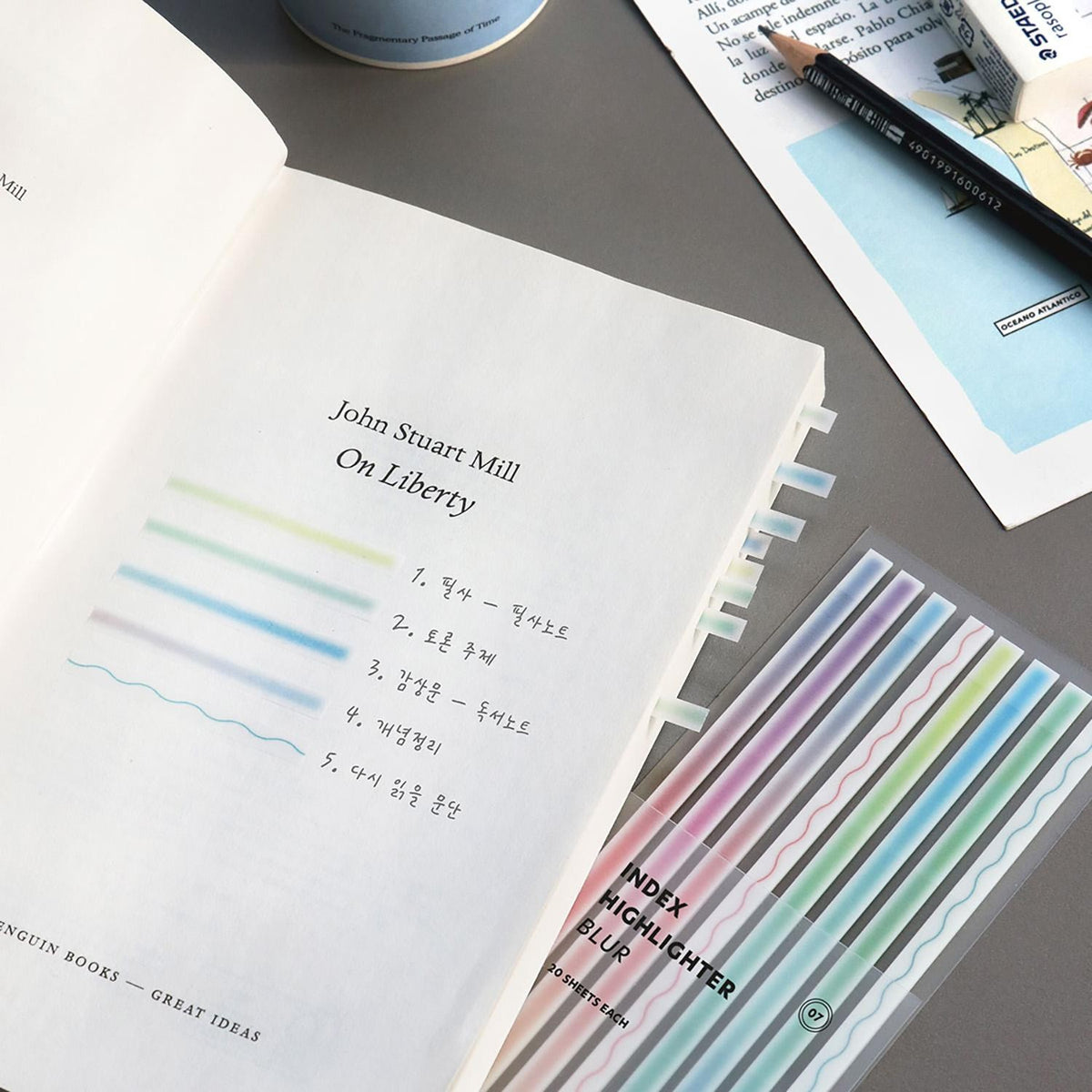 Iconic tropical blur sticker sheets showing designs