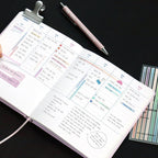 Iconic highlighter stickers tropical blur in use on planner