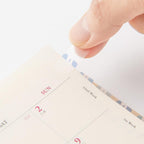 Midori index labels 48-piece sheet showing label designs