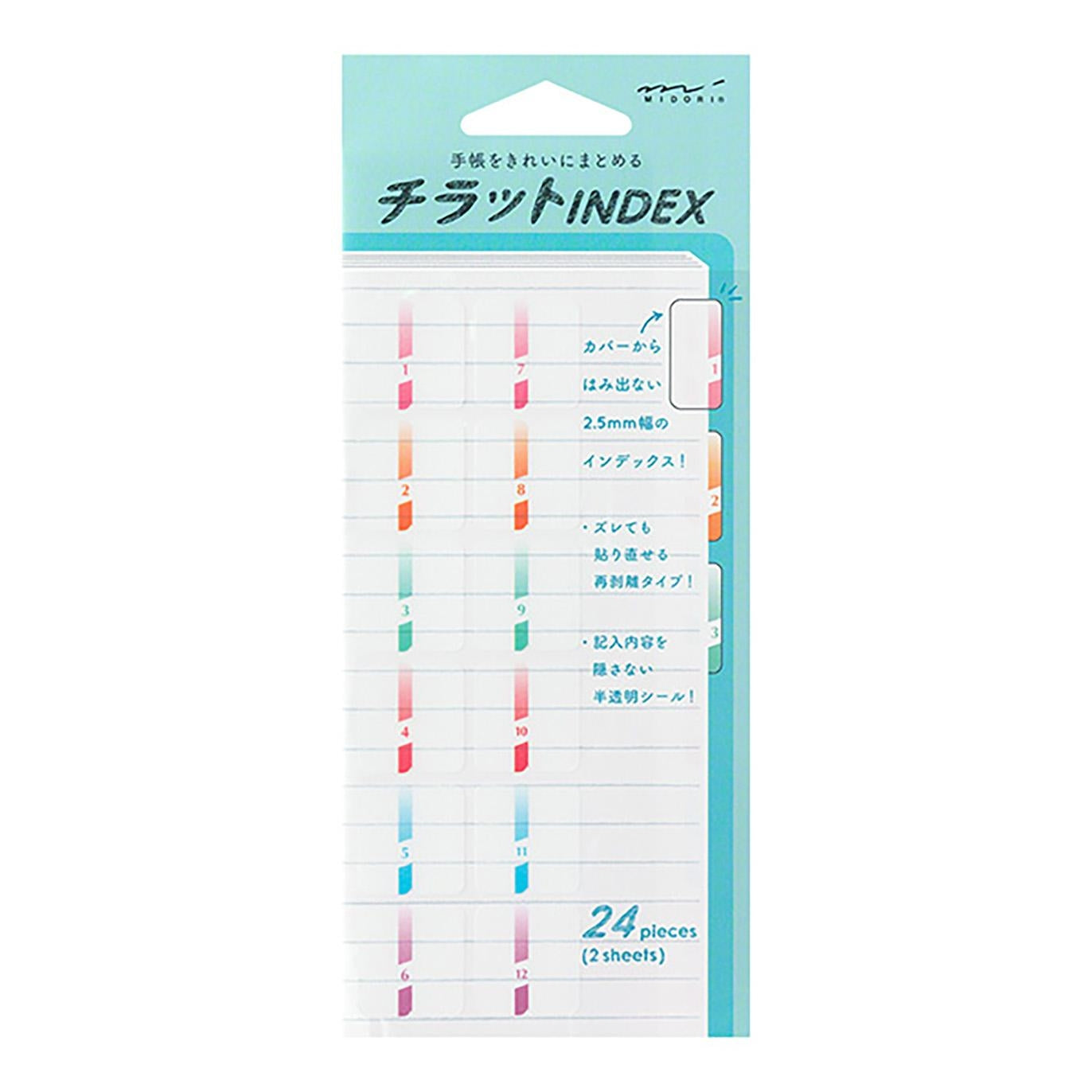 Midori index labels 24 pieces product photo