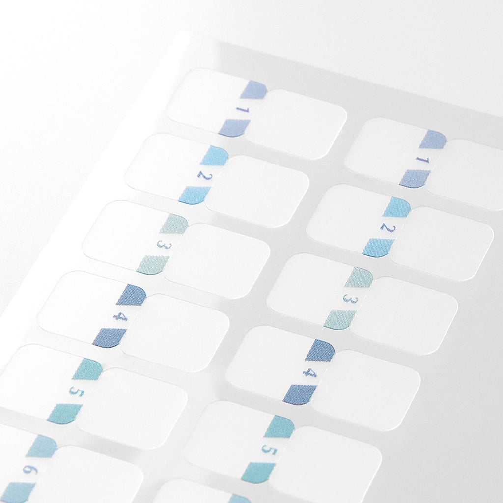 Midori index labels 48 pieces in use on notebook