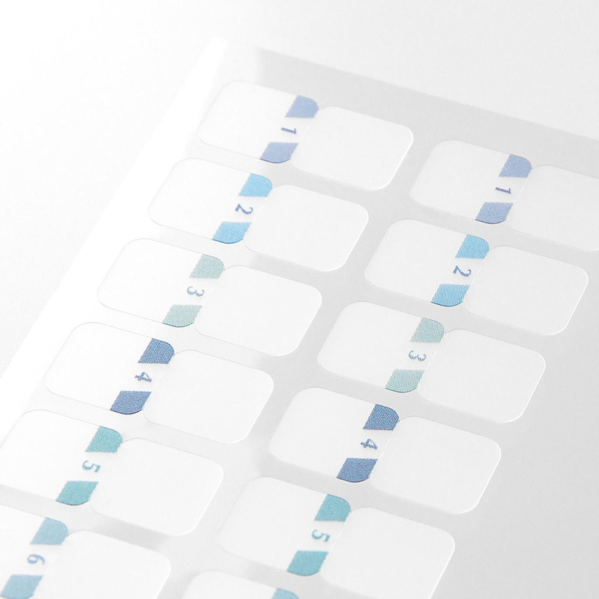 Midori index labels 48 pieces in use on notebook