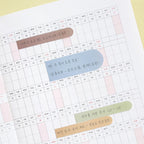 Iconic autumn sticky notes fanned out showing warm colours