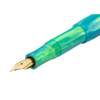 Kaweco COLLECTION Fountain Pen Marble Ocean detail front open