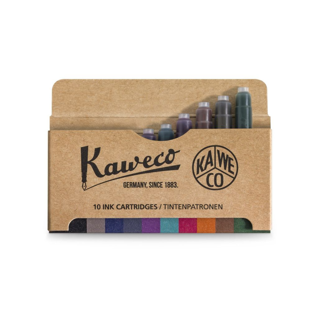 Kaweco colour mix ink cartridges close-up of assorted colours