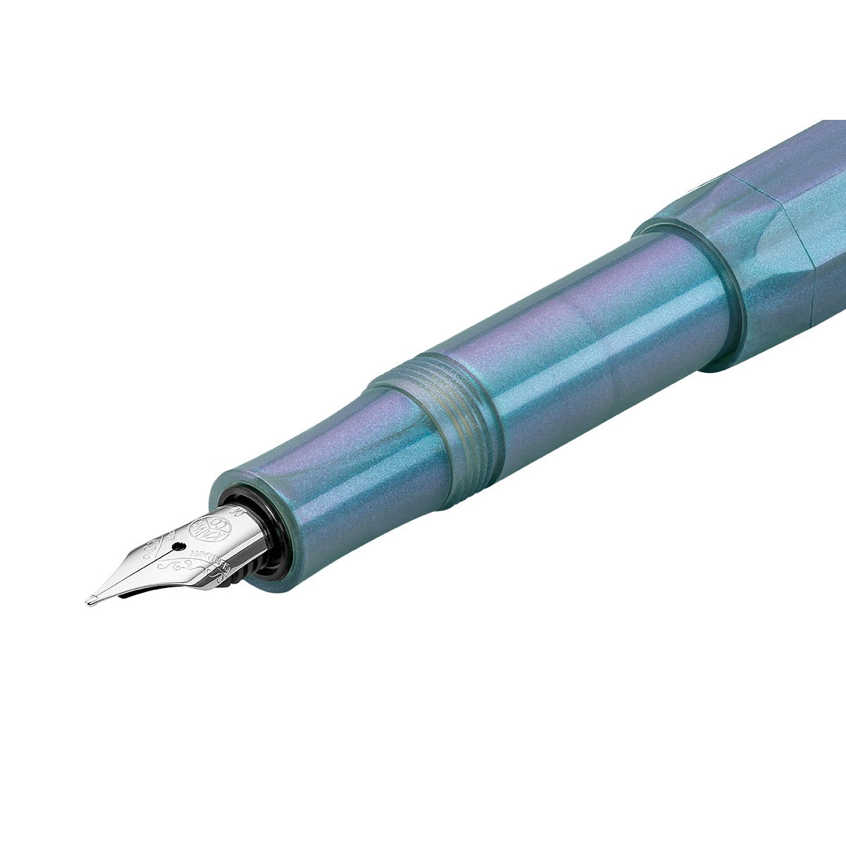 Kaweco Lunar Sport Fountain Pen Shadow Blue detail front open