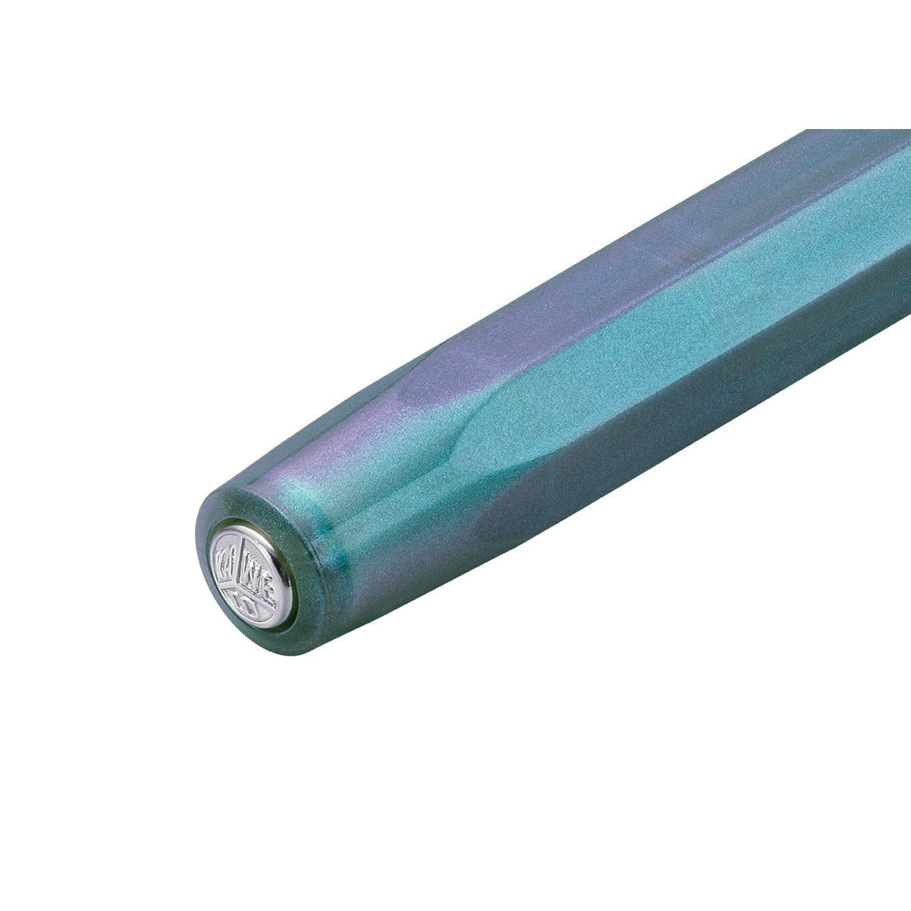 Kaweco Lunar Sport Fountain Pen Shadow Blue detail back open