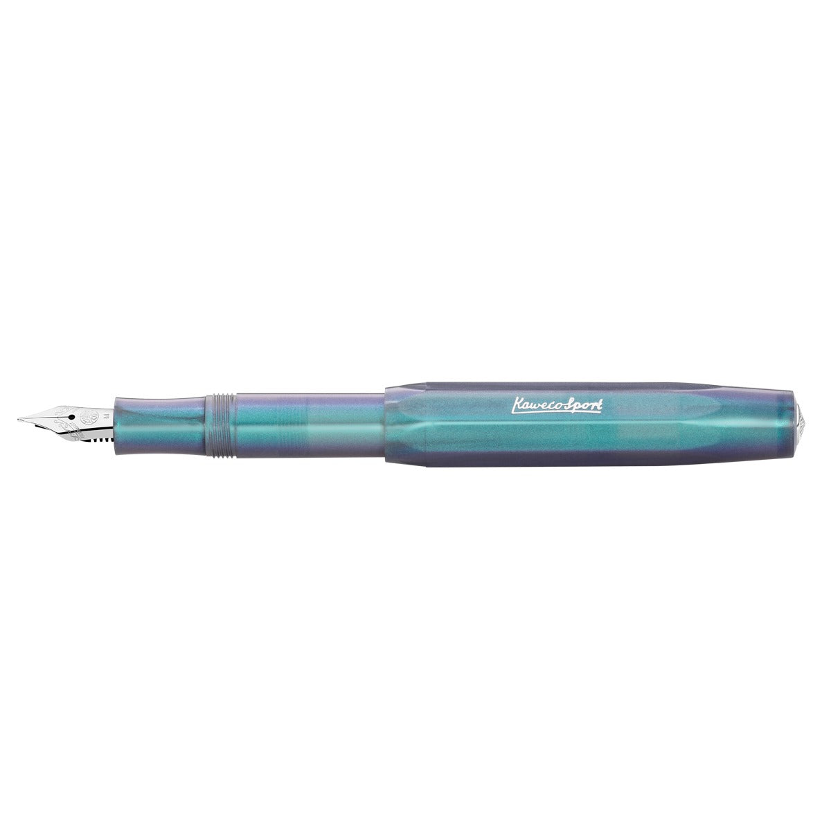 Kaweco Lunar Sport Fountain Pen Shadow Blue open