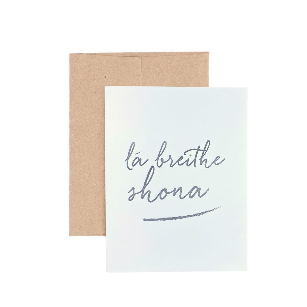 Lá Breithe Shona Irish language happy birthday card front
