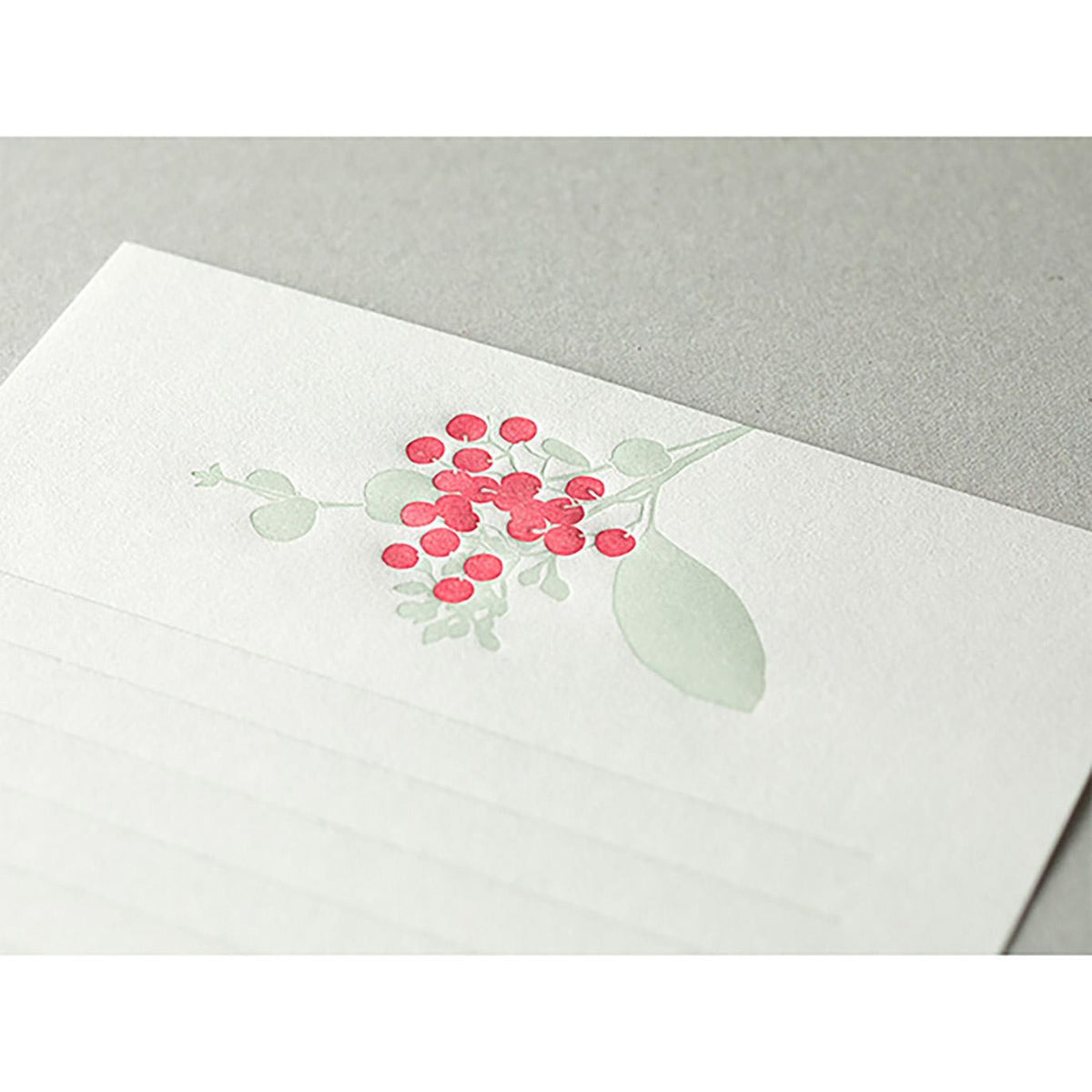 Midori berry bouquet writing set with pen on desk